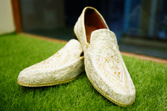 OFF-WHITE MESSORI SHERWANI with Detailed Hand Embriodry WITH TURBUN+KHOOSA