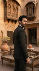 Black tuxedo with Black embroidery