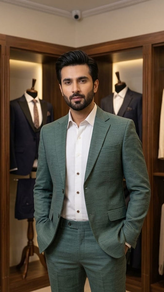 Sea Green Two Piece Suit