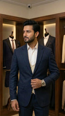 Navy Blue Two piece Suit