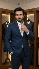 Navy Blue Two piece Suit