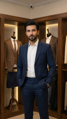Navy Blue Two piece Suit