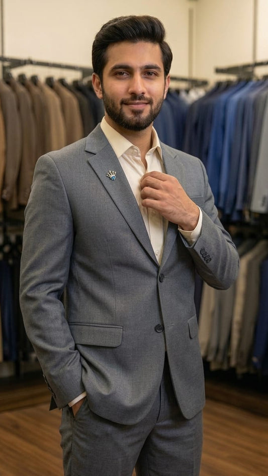 Pigeon Blue Two Piece Suit