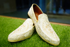 Royal Cream Sherwani with Gold Hand Embroidery WITH TURBUN+KHOOSA