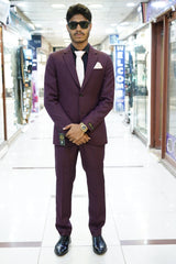 Maroon Slim Fit Premium Formal Suit