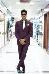 Maroon Slim Fit Premium Formal Suit