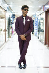 Maroon Slim Fit Premium Formal Suit