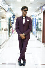 Maroon Slim Fit Premium Formal Suit