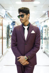 Maroon Slim Fit Premium Formal Suit