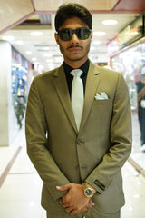 Olive Green Color Two Piece Suit