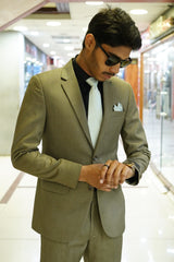 Olive Green Color Two Piece Suit
