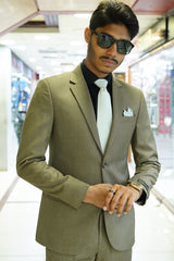 Olive Green Tailored Slim Fit Formal Suit