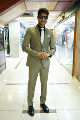 Olive Green Color Two Piece Suit