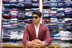 Maroon Luxe Slim Fit Celebration Suit