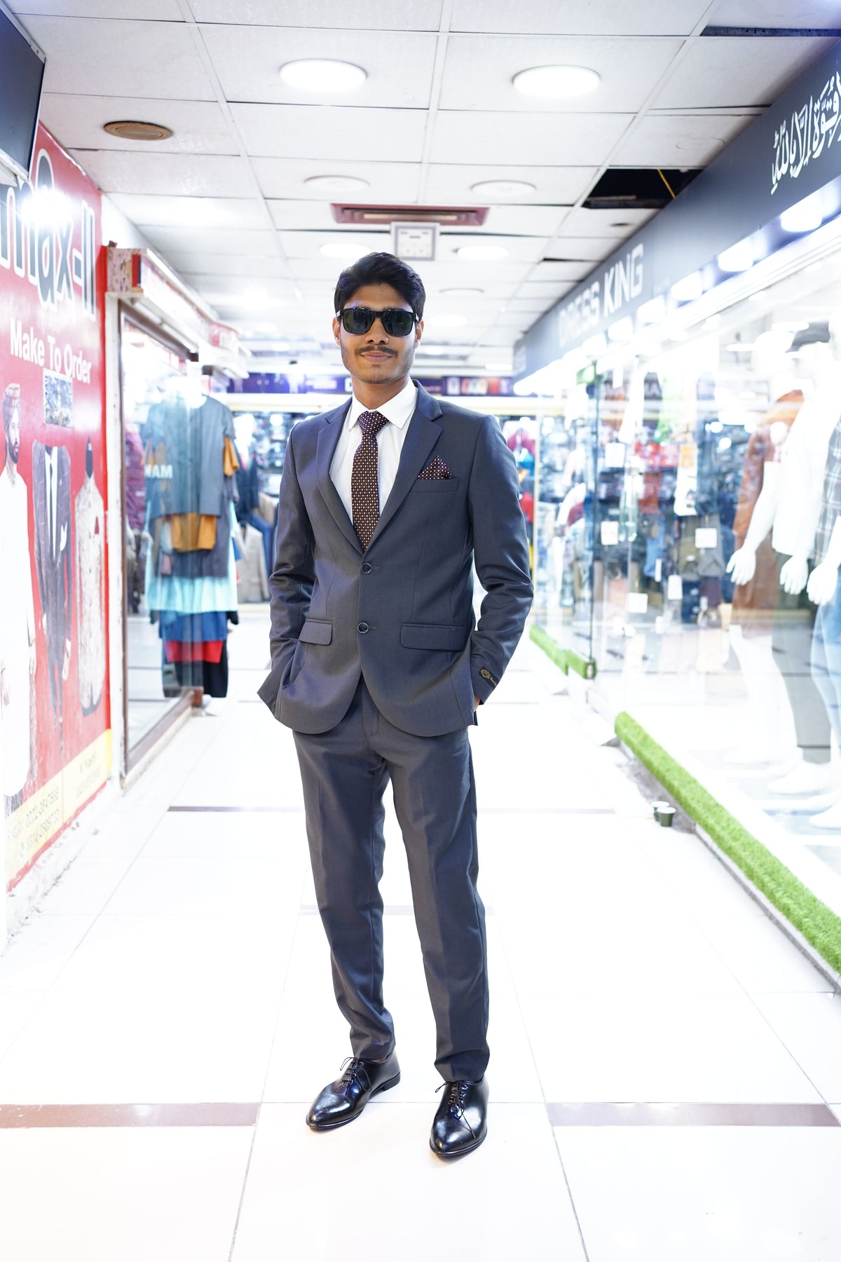 Deep Blue Polished Slim Fit Two-Piece Suit
