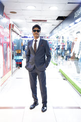 Deep Blue Polished Slim Fit Two-Piece Suit