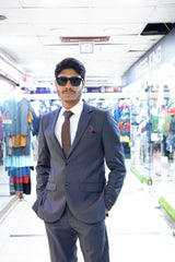 Deep Blue Polished Slim Fit Two-Piece Suit