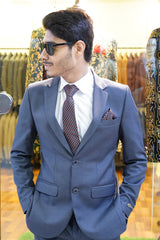 Deep Blue Polished Slim Fit Two-Piece Suit