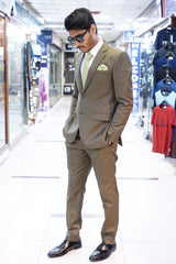 Olive Color Two Piece Suit