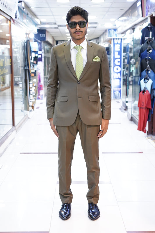 Olive Color Two Piece Suit