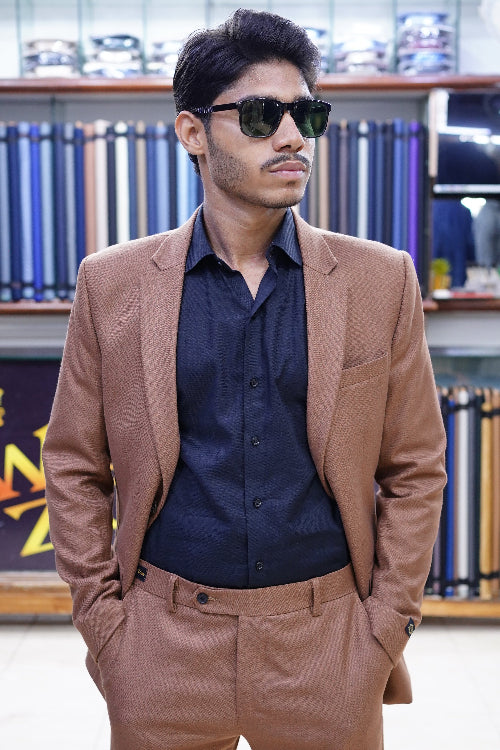Tan Brown Premium Slim Fit Suit Set
