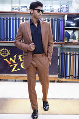 Tan Brown Premium Slim Fit Suit Set