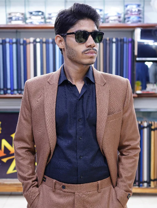 Tan Brown Premium Slim Fit Suit Set