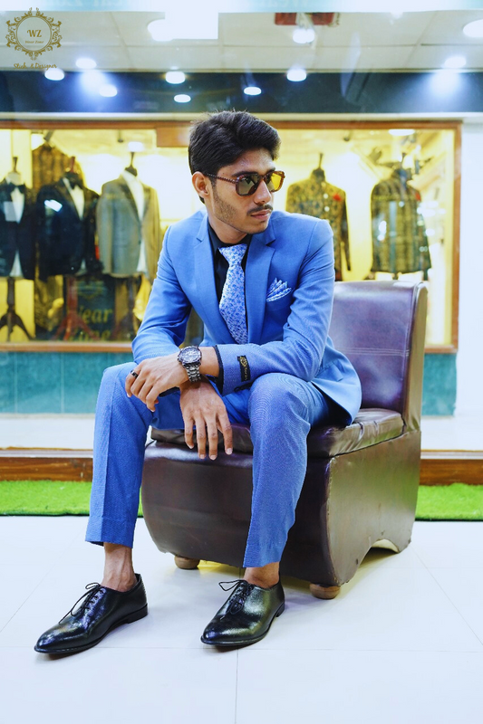 Sky Blue Color Two Piece Suit