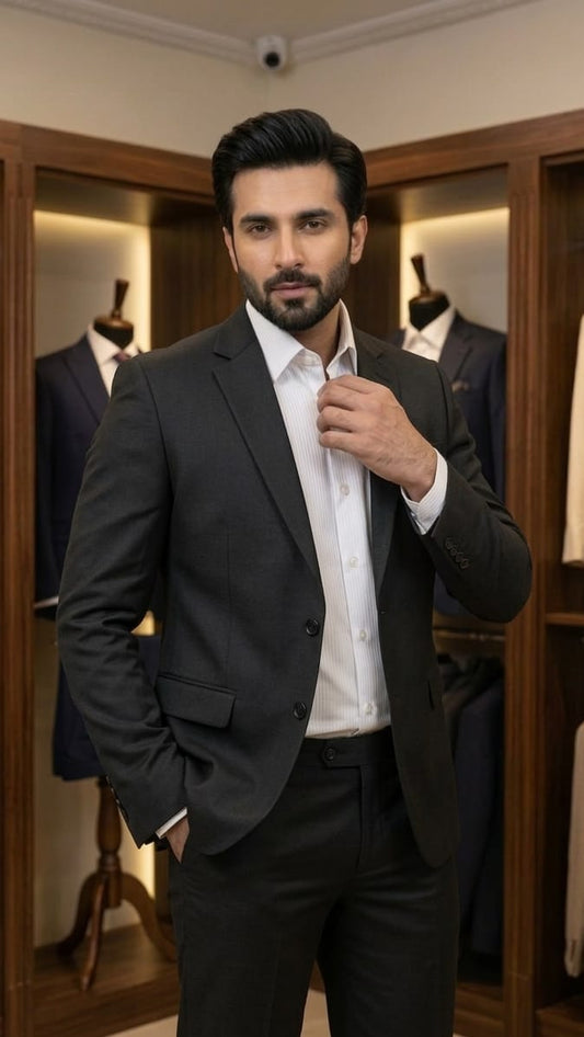 Black two piece suit