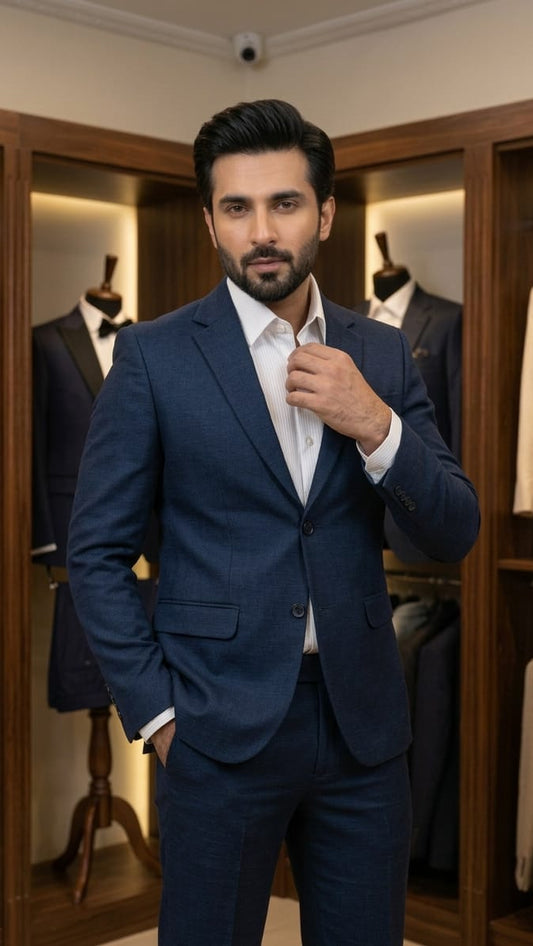Navy Blue Two piece Suit