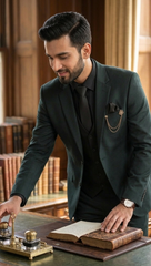Men’s Dark Green 3 Piece Wedding & Formal Suit – Premium Designer Fit